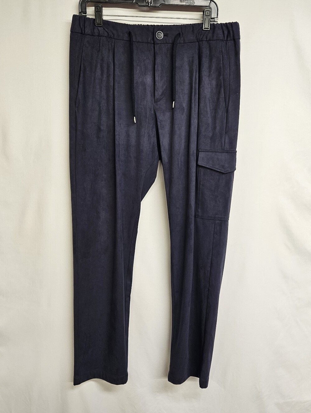 Herno Navy Blue Carho Drawstring Pleated Trouser Pants Men's Size Large Ret $624